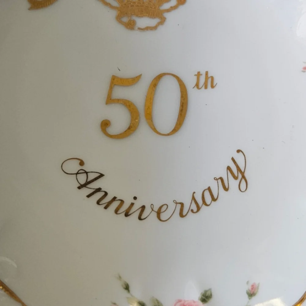 Vintage Lefton 50th Anniversary Dish Designed by Michio Suzuki